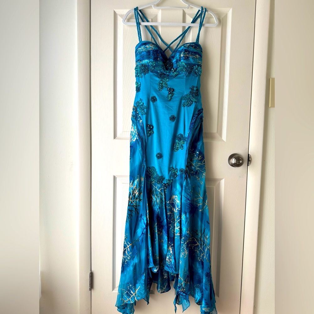 New Y2K Silk Ethereal Textured Dress, size M